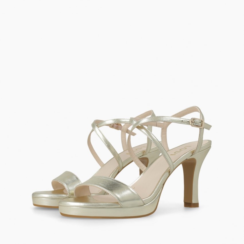 LODI MUJER SANDALIAS DORADAS LESERA