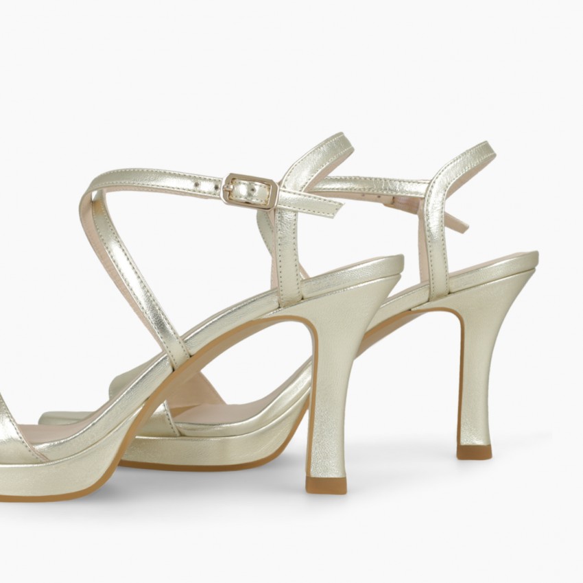 LODI MUJER SANDALIAS DORADAS LESERA