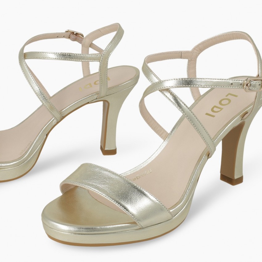 LODI MUJER SANDALIAS DORADAS LESERA
