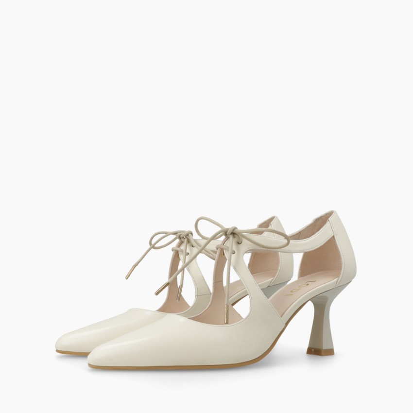 LODI MUJER ZAPATOS DE SALON BLANCOS GINOL-PI
