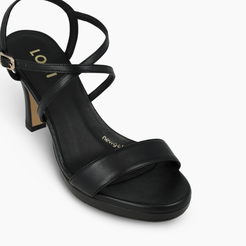 LODI MUJER SANDALIAS NEGRAS LESERA