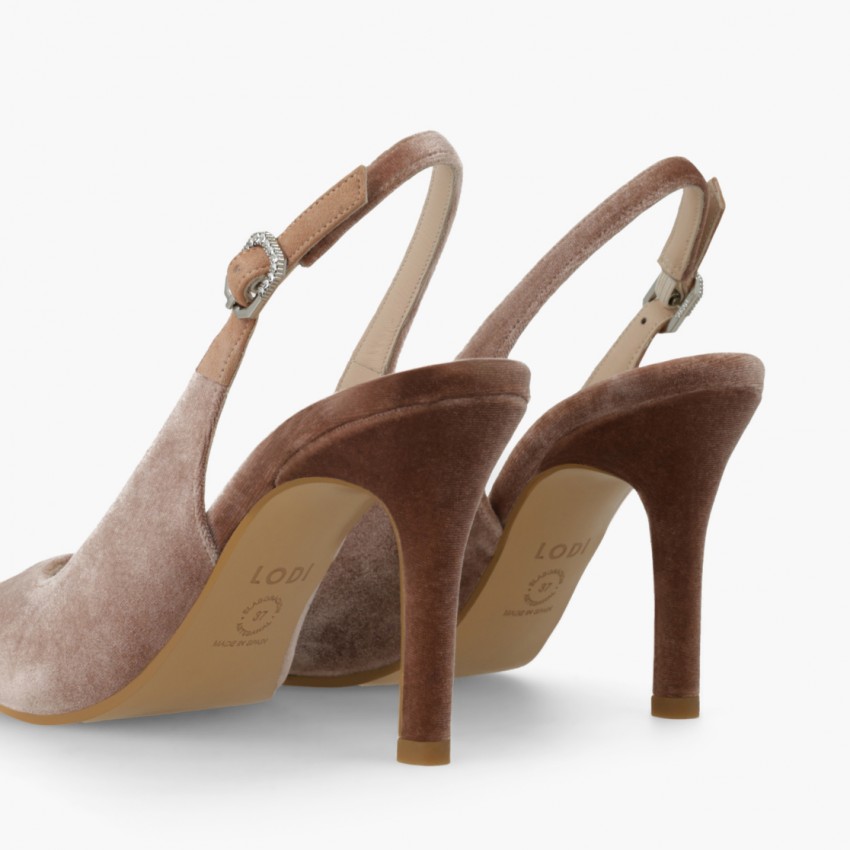 LODI MUJER SANDALIAS DE NOVIA TERCIOPELO ROSA SIULA-TENO