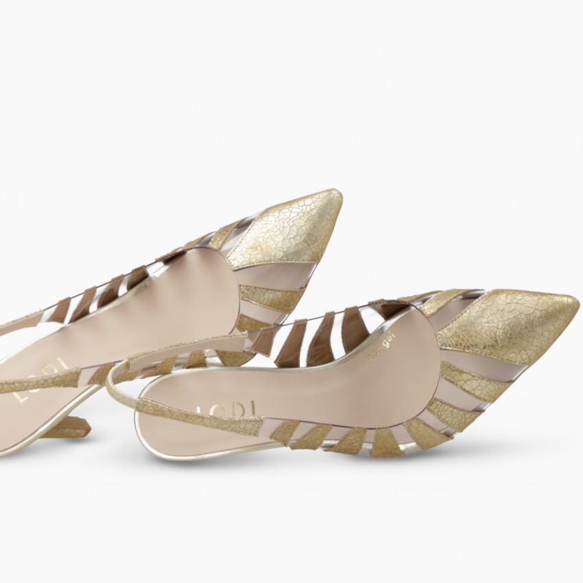 LODI MUJER ZAPATOS DE SALON DORADOS RUAR
