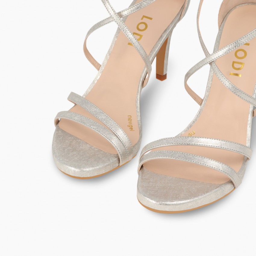 LODI MUJER SANDALIAS PLATEADAS INRIKO-X