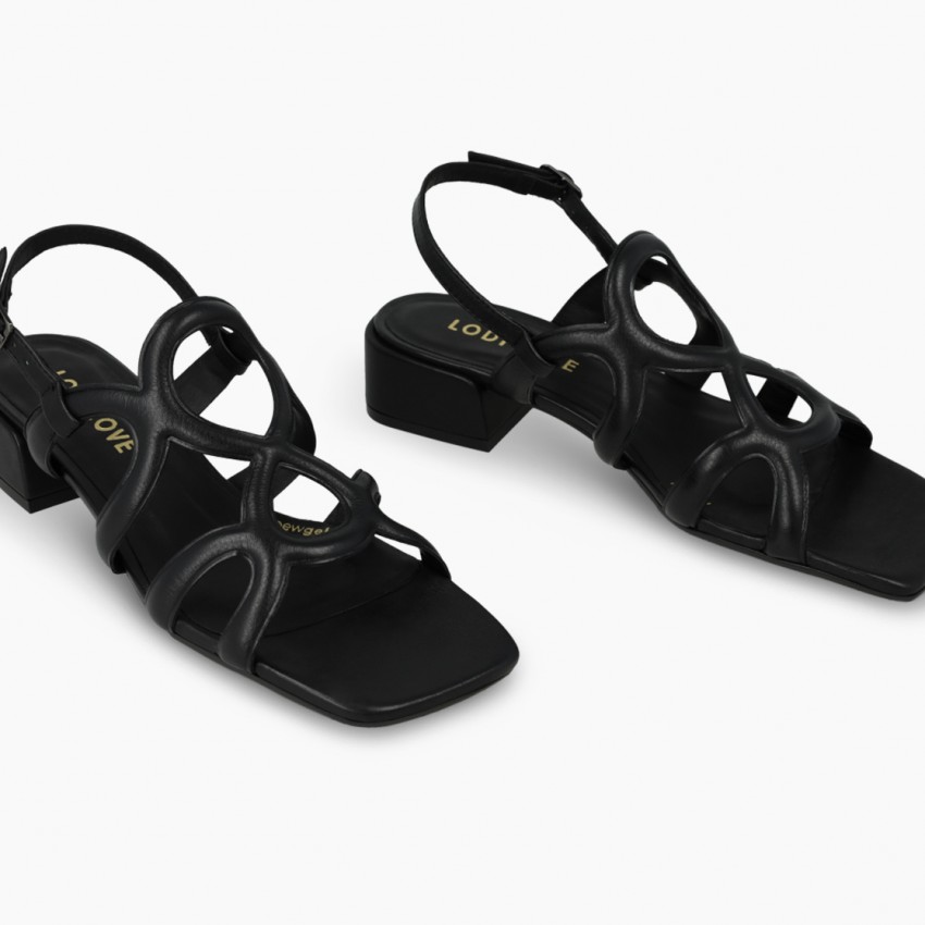 LODI MUJER SANDALIAS NEGRAS KON5355