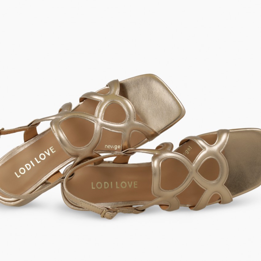 LODI MUJER SANDALIAS DORADAS KON5355