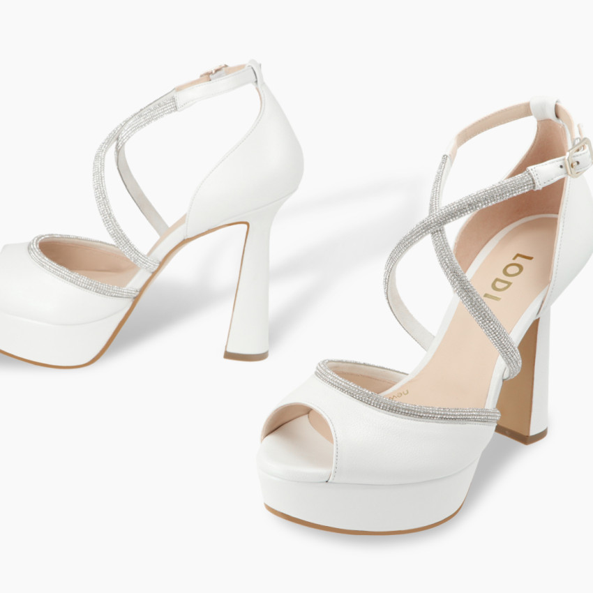 LODI MUJER SANDALIAS DE NOVIA BLANCAS TECHI