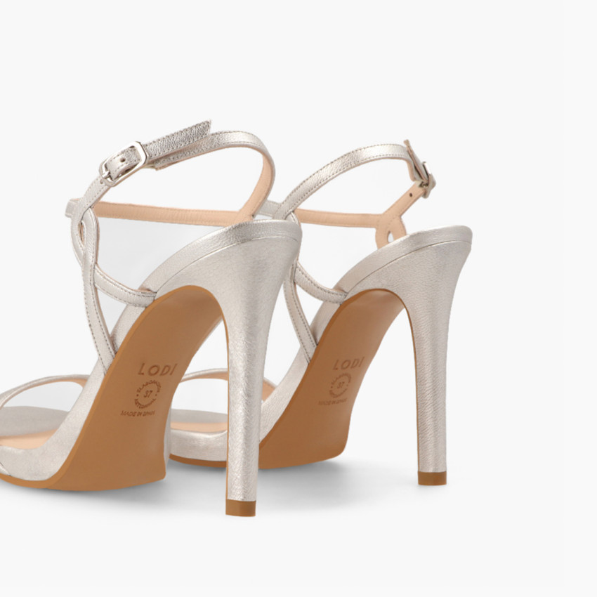 LODI MUJER SANDALIAS PLATEADAS CANNES