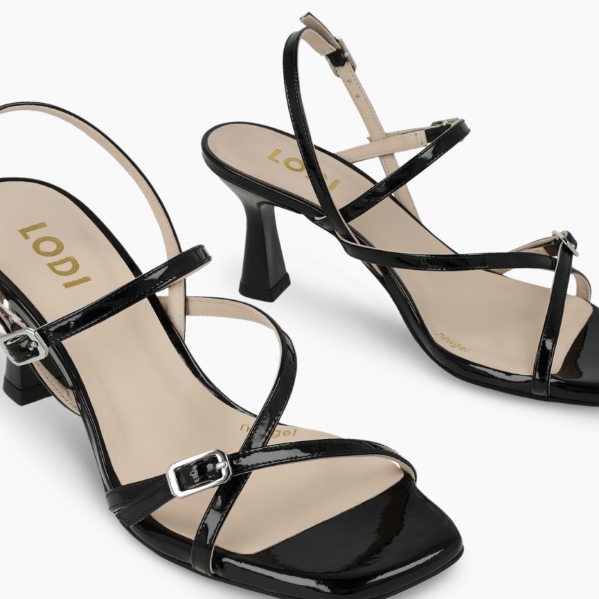 LODI MUJER SANDALIAS NEGRAS LASON-PI