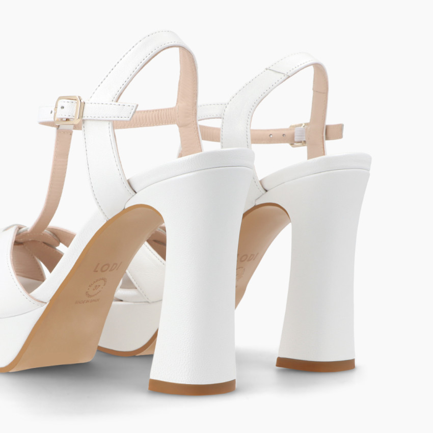 LODI MUJER SANDALIAS DE NOVIA BLANCAS TENAS
