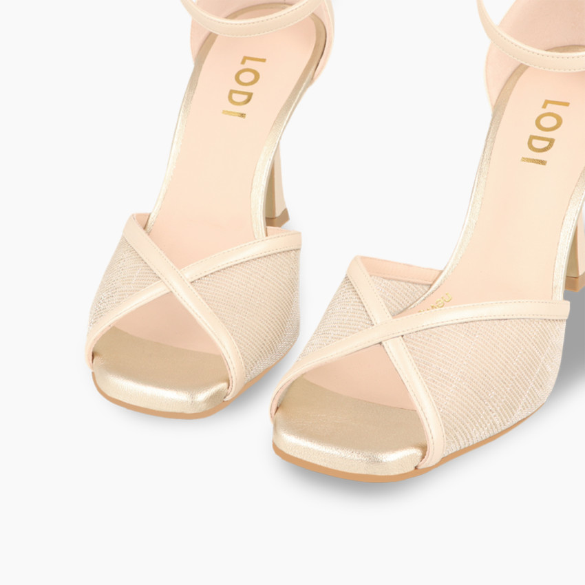 LODI MUJER SANDALIAS DE NOVIA DORADAS HARINA-MET