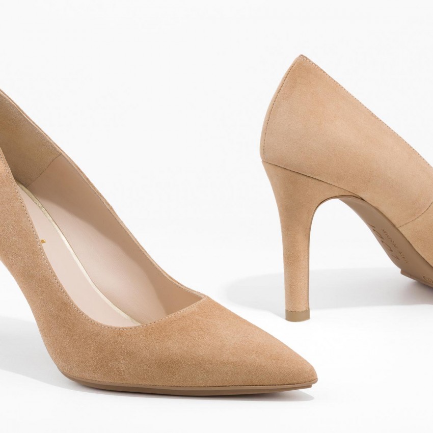 LODI MUJER ZAPATOS DE SALON BEIGE ANTE RACHEL-TP