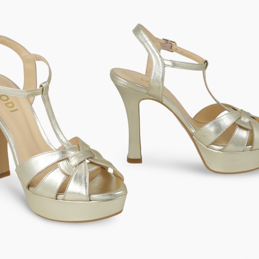 LODI MUJER SANDALIAS DORADAS TARAN