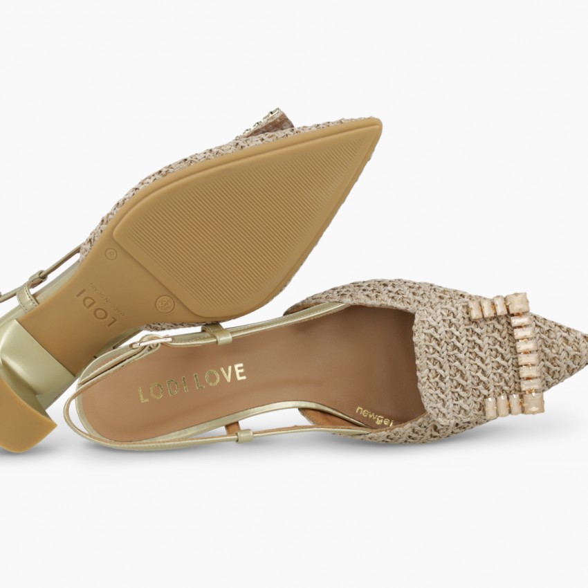 LODI MUJER ZAPATOS DE SALON DORADOS KYOKO