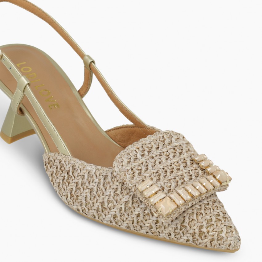 LODI MUJER ZAPATOS DE SALON DORADOS KYOKO