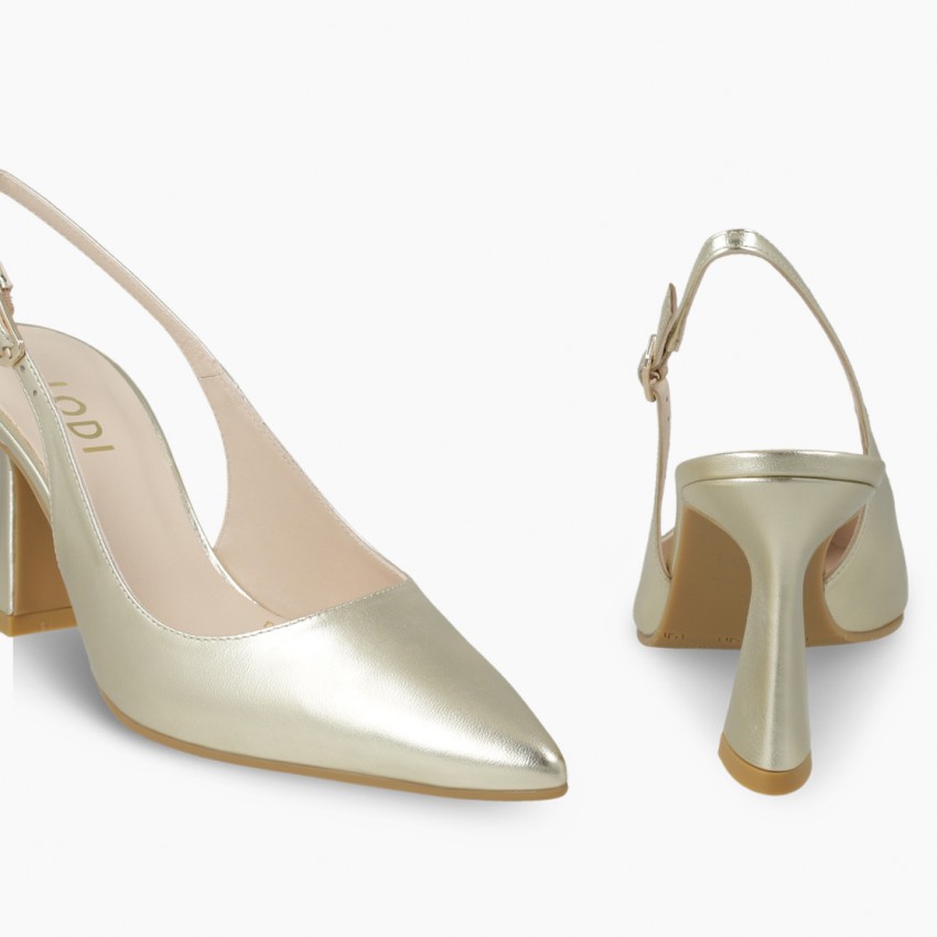 LODI MUJER ZAPATOS DE SALON DORADOS RISEDIS