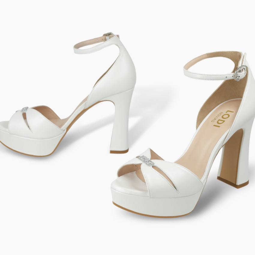 LODI MUJER SANDALIAS DE NOVIA BLANCAS TAMSI-NO