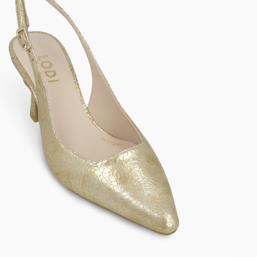 LODI MUJER ZAPATOS DE SALON DORADOS GELINES-X