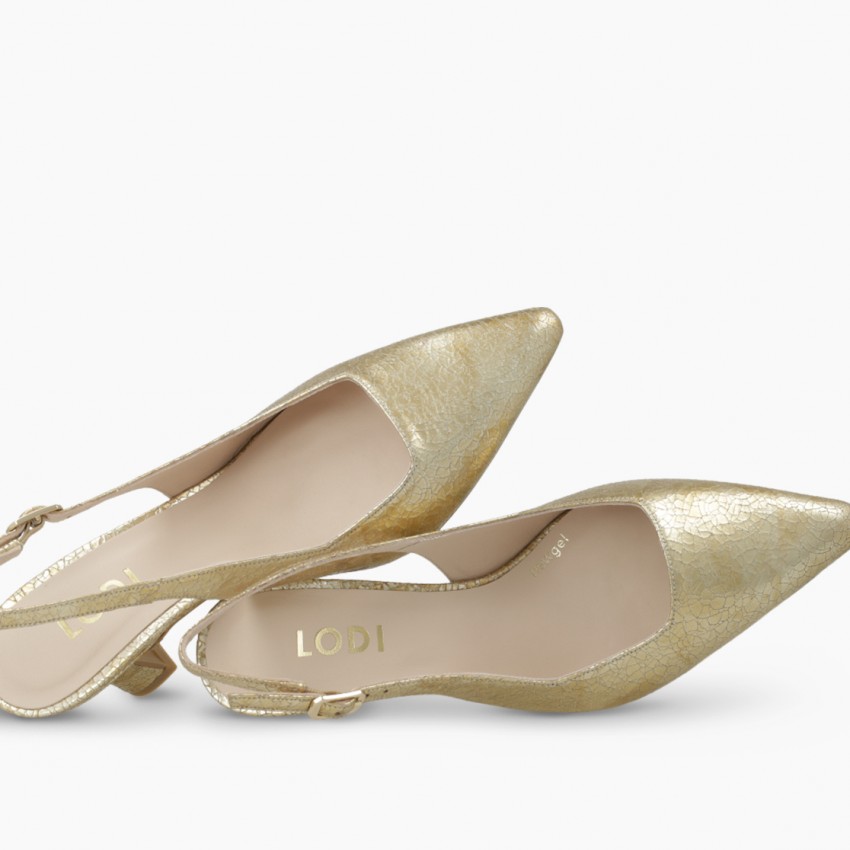 LODI MUJER ZAPATOS DE SALON DORADOS GELINES-X