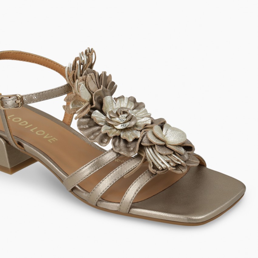 LODI MUJER SANDALIAS DORADAS KON5357