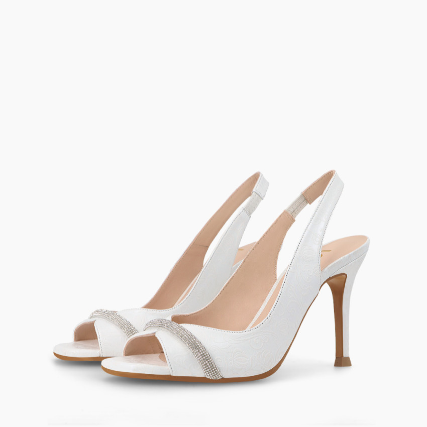 LODI MUJER SANDALIAS DE NOVIA BLANCAS SATMI