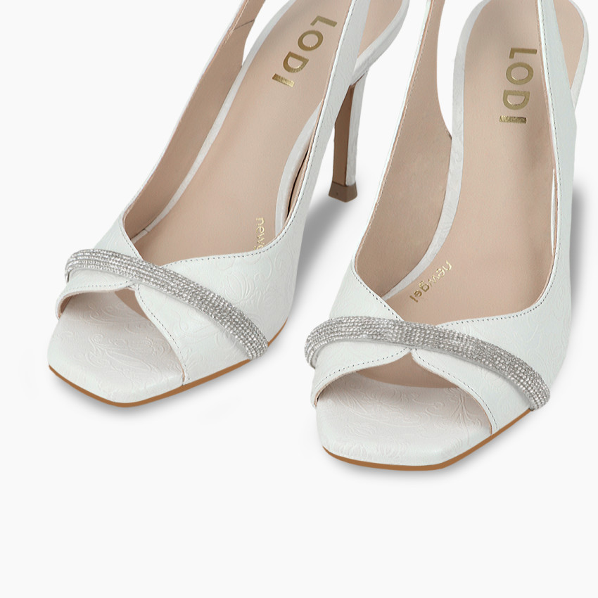 LODI MUJER SANDALIAS DE NOVIA BLANCAS SATMI