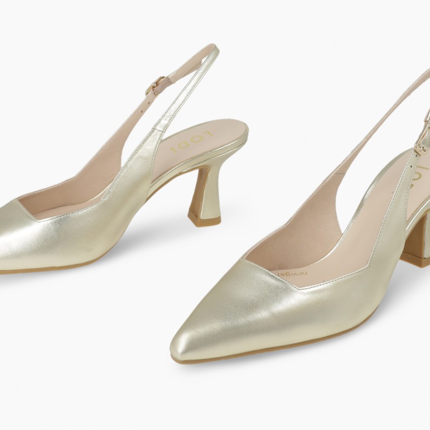 LODI MUJER ZAPATOS DE SALON DORADOS GELINES-X