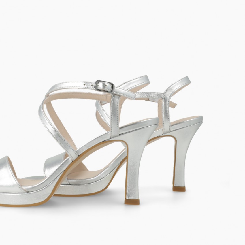 LODI MUJER SANDALIAS PLATA LESERA