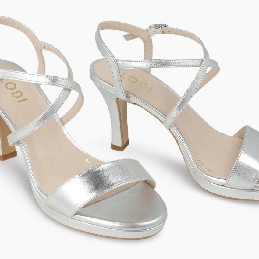 LODI MUJER SANDALIAS PLATA LESERA