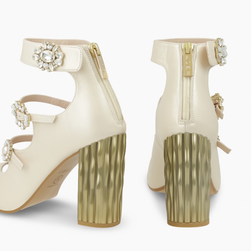 LODI MUJER SANDALIAS DE NOVIA DORADAS WEBCAM