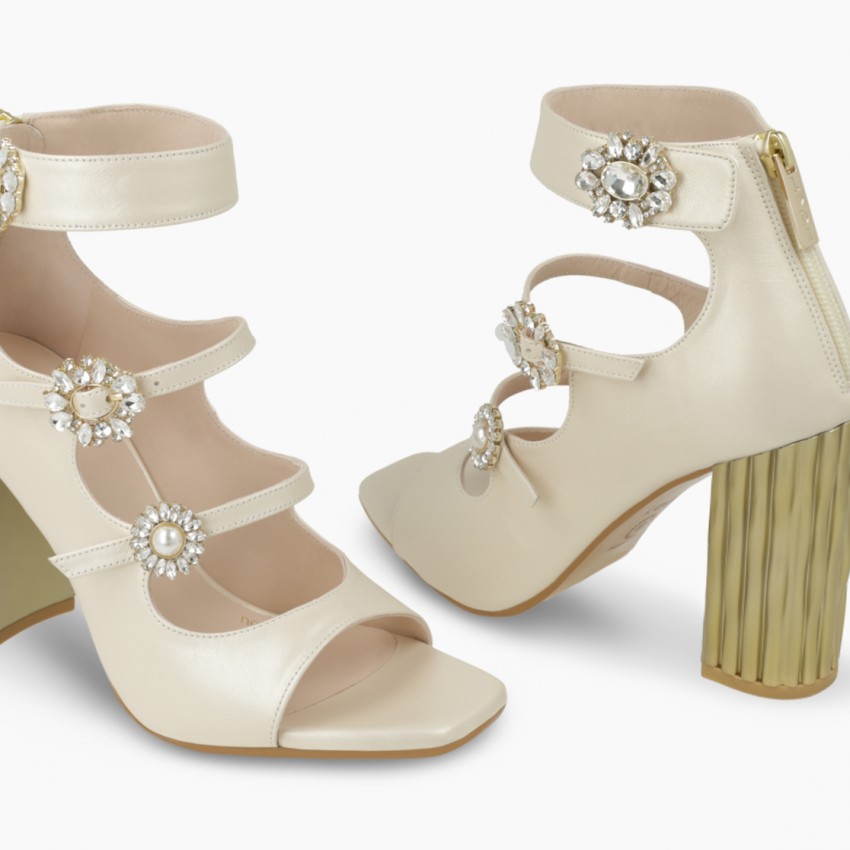 LODI MUJER SANDALIAS DE NOVIA DORADAS WEBCAM