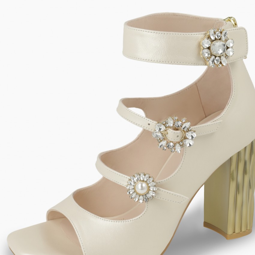 LODI MUJER SANDALIAS DE NOVIA DORADAS WEBCAM