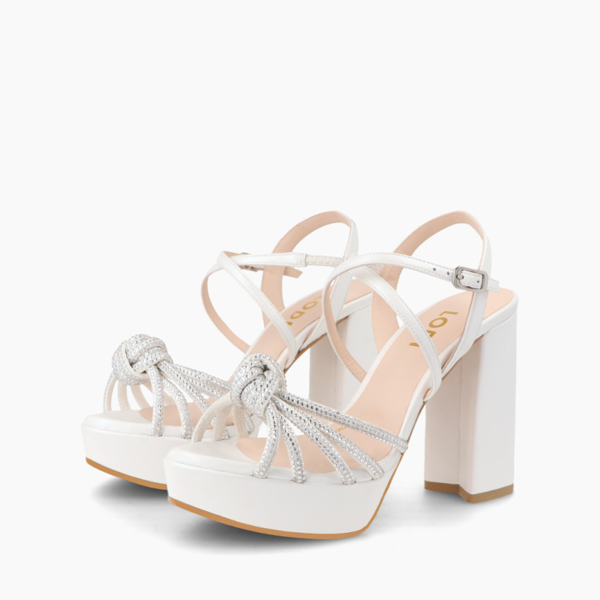 LODI MUJER SANDALIAS DE NOVIA BLANCAS TILUXUR