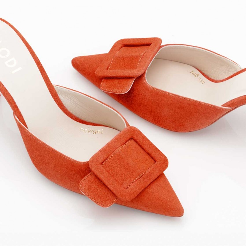 LODI MUJER MULES NARANJAS ELIAN